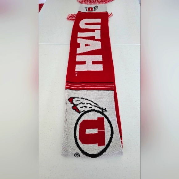 Utah scarf white and red. - Picture 2 of 5